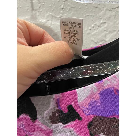 Cache Women's Black Floral Short Sleeve Dress Sz M Dressy, Career, Event, Party - Picture 5 of 8